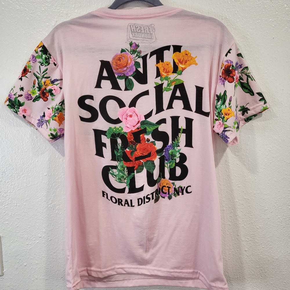 Anti Social Social Club Pink Tee (flower)
